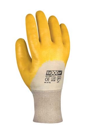 Arbeits-Handschuh Nitril Gelb